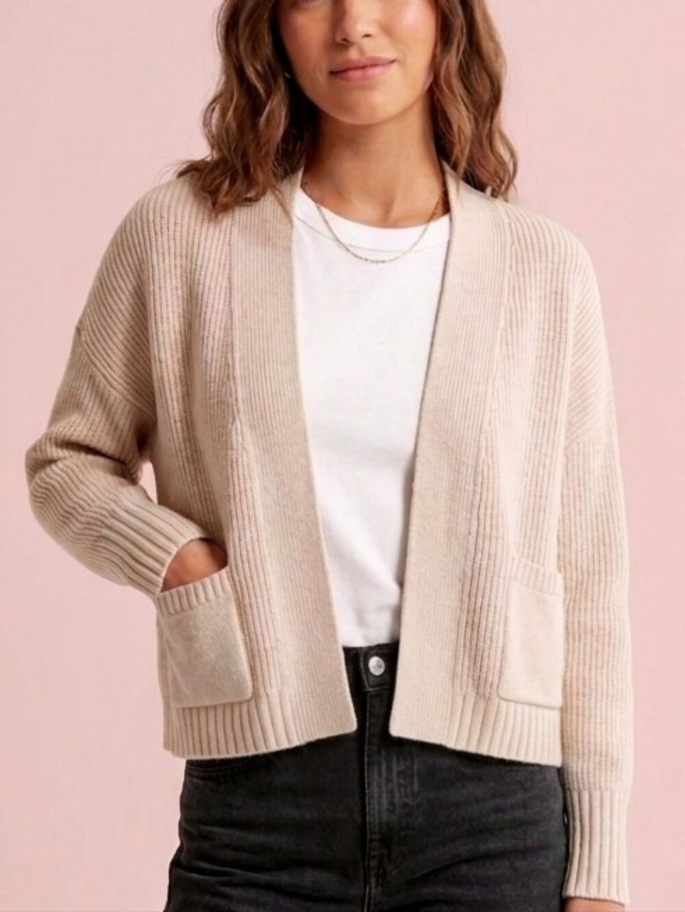Abercrombie & Fitch Cream Cardigan Sweater